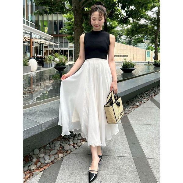 ワンピース 「WEB限定00サイズ」フレアニットドッキングワンピース