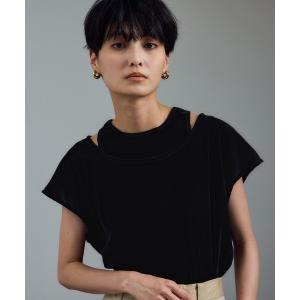 未使用 rokh ロク 36 ブラック スカーフミックスシャツ : TREND