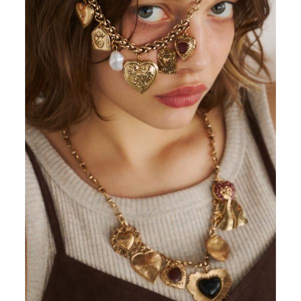 ネックレス アンティークモチーフ2連ネックレス レディース