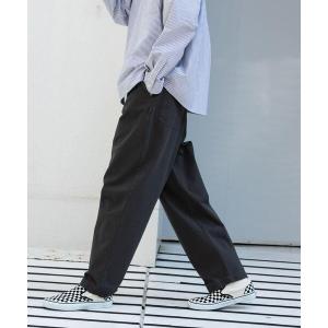 25ss 新品 コモリ チノパンツ ウォッシュ加工 セミワイドシルエット パンツ COMOLI (コモリ) KHAKI チノパンツ / カーキチノパンツ