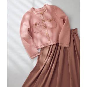 ニット セーター 「元宝塚トップ娘役 綺咲愛里さん着用」シェニールベロア_ベロアモールニットJKT レディース