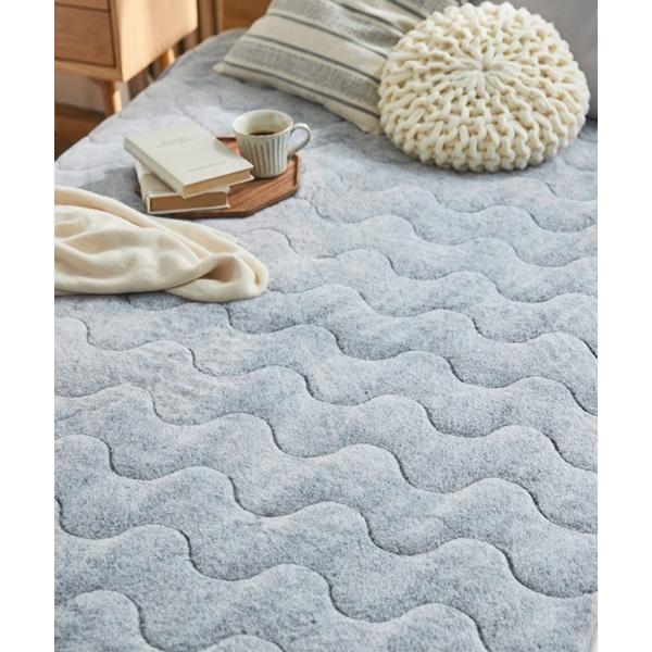 ベッド 寝具 まるで猫！のようなモフモフ敷きパッド 吸湿発熱わた入り｜シングル「猫Feel」
