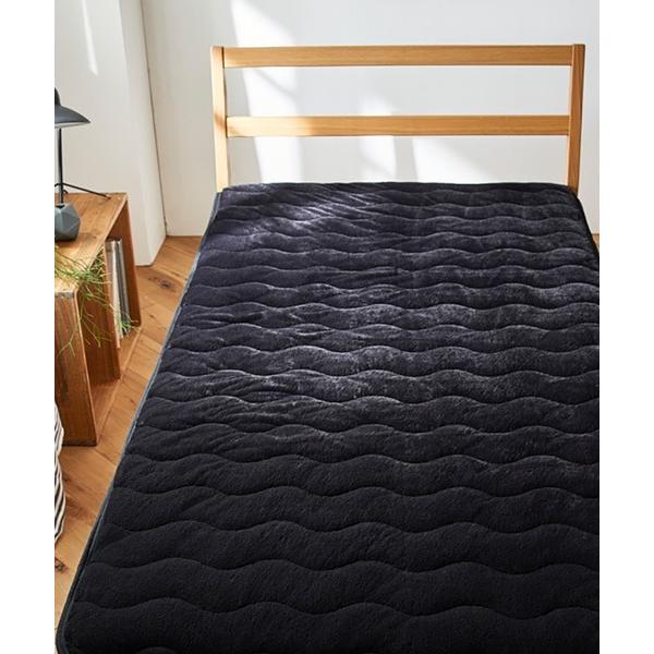 ベッド 寝具 まるで猫！のようなモフモフ敷きパッド 吸湿発熱わた入り｜セミダブル「猫Feel」