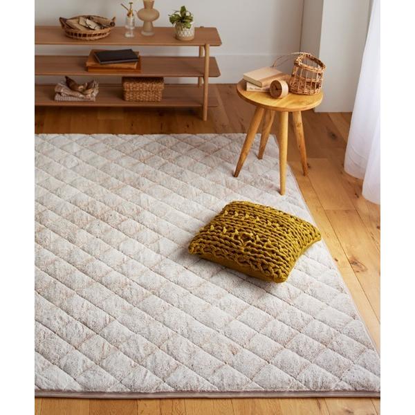 ラグ ラグマット まるで猫！のような洗えるモフモフキルトラグ｜185×185cm「猫Feel」