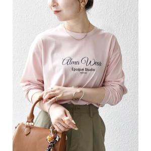 tシャツ 「SHIPS any別注」MONMIMI:「洗濯機可能」ロゴ プリント ロンTEE 25AW レディース
