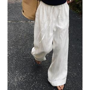 ワイドパンツ パンツ ドローストリングパンツ レディース