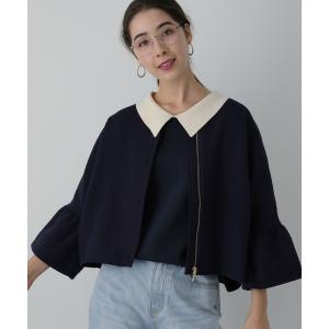 「saloon」 ジップアップブルゾン FREE ネイビー レディース