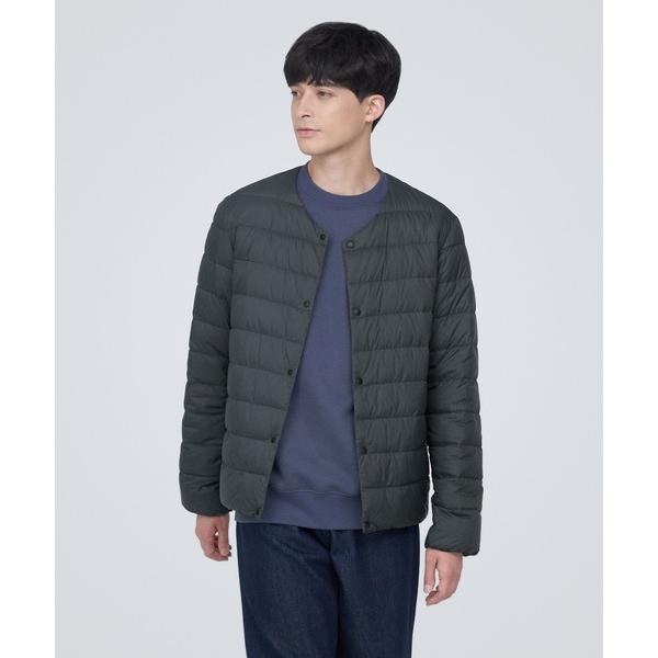 「無印良品」 ダウンジャケット S ダークグレー メンズ