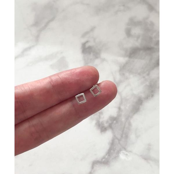 ピアス YU-KA:四角・三角ミニピアス square triangle mini pierce レ...