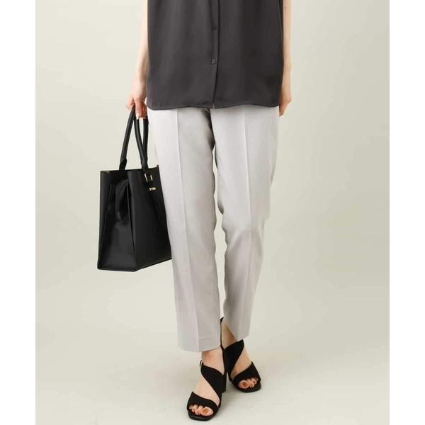 パンツ 「洗える/接触冷感/UVカット」オックスストレッチテーパードパンツ「Reflax」 レディー...