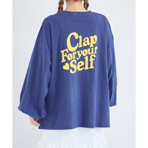 tシャツ 「リンクコーデ」「ママサイズ」「綿100%」 おそろい バックプリント ロンT レディース