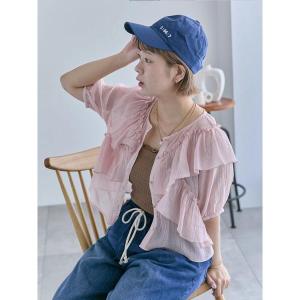ブラウス シャツ シアーフリルブラウス レディース