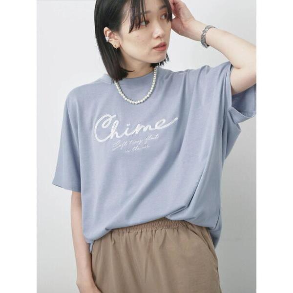 tシャツ 「接触冷感」ドルマンギャザー刺繍Tシャツ レディース