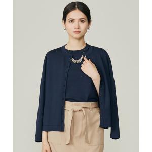 カーディガン アセテートコットン カーディガン レディース