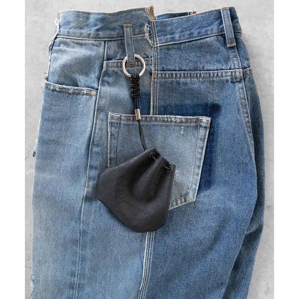 キーケース Dyneema(R) Leather KEY RING / 超軽量ダイニーマレザー巾着キ...