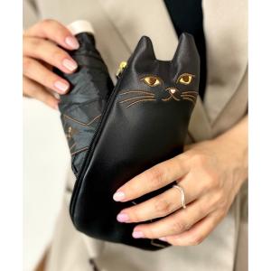 折りたたみ傘 「完全遮光100％＆遮熱」-because- 熱中症対策も対応でミニマルなのに高機能！雨の日も、ねこ日和！毎日持ち歩きたい晴雨兼用ネコ傘