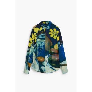 シャツ ボタニカルフォト風プリントシャツ メンズ