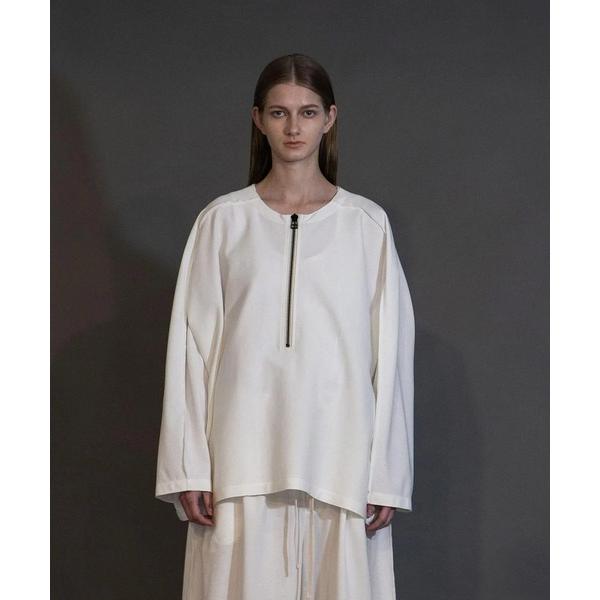 「my beautiful landlet」 PONTE KNIT FRONT ZIP PULLOV...