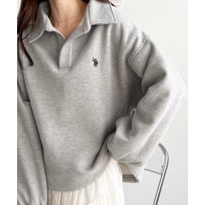 トレーナー スウェット GeeRA別注「U.S.POLO ASSN.」襟付きオーバーサイズスウェット レディース