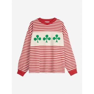 tシャツ Shamrock knitted striped relaxed T-shirt レディース