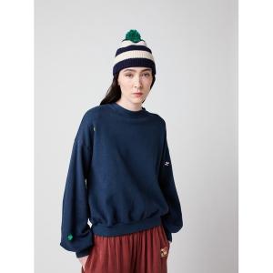 トレーナー スウェット Navy relaxed sweatshirt レディース