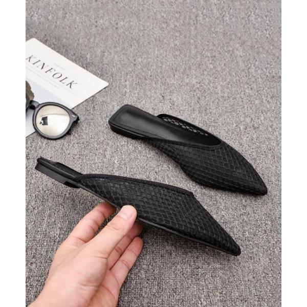 サンダル メッシュ フラットサンダル レディース