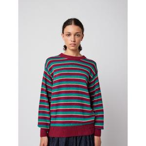 ニット セーター Striped fitted cotton jumper レディース