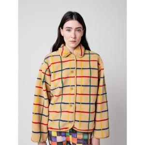 カバーオール Color Striped sheepskin jacket レディース