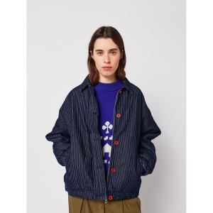 カバーオール Denim stripe bomber jacket レディース メンズ
