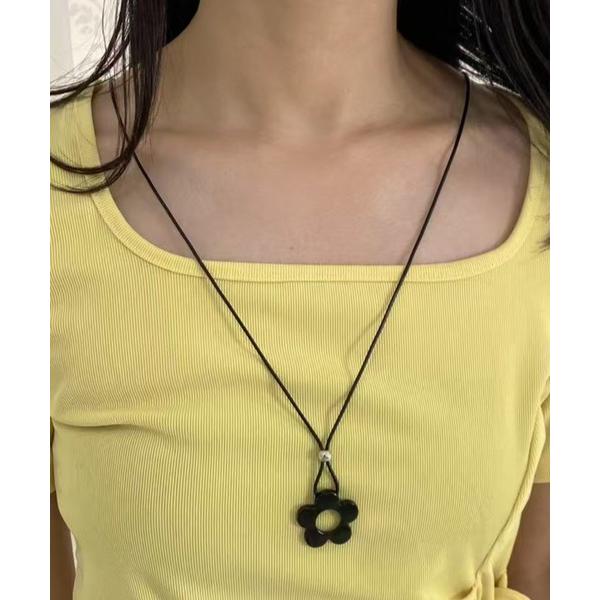 ネックレス ロングフラワーネックレス レディース