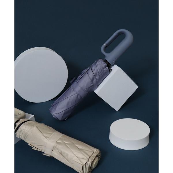 折りたたみ傘 ワンプッシュ開閉 完全遮光 カラビナハンドル 折り畳み傘 日傘 /ユニセックス 晴雨兼...