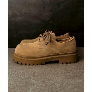 ブーツ 7B52 「厚底 プラットフォーム」 4ホール スエードワークブーツ メンズ
