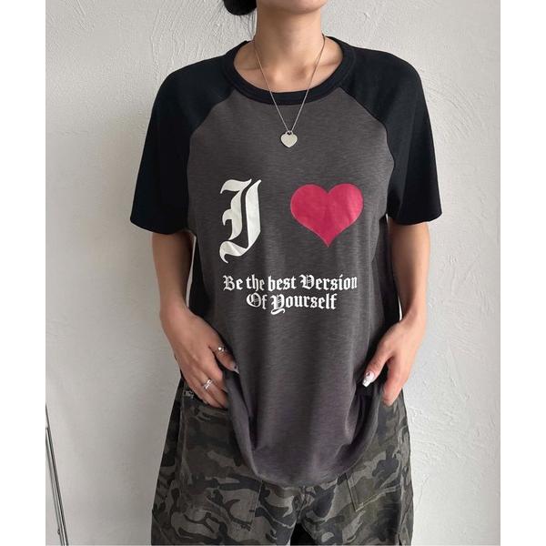 tシャツ スラブシアーIラブTEE レディース メンズ
