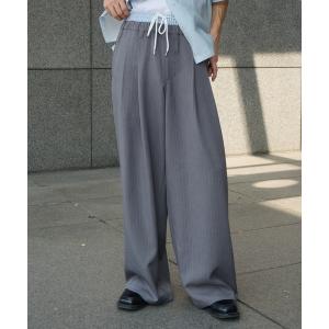 スラックス ダブルウエストピンストライプスラックス メンズ レディース