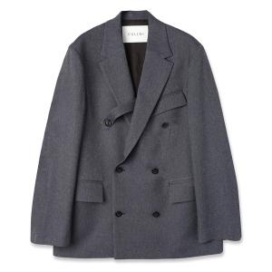 ジャケット テーラードジャケット Faux Denim Slant Belt Tailored Jacket メンズ レディース