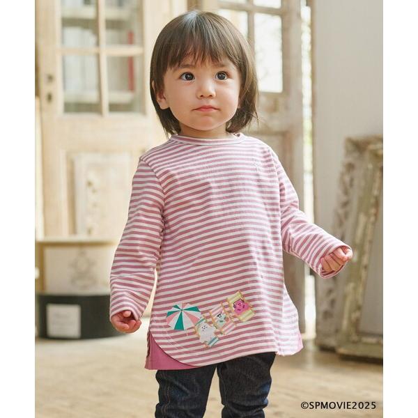 tシャツ 「80-100cm」シナぷしゅトロピカルボーダー Tシャツ キッズ 子供服 女の子