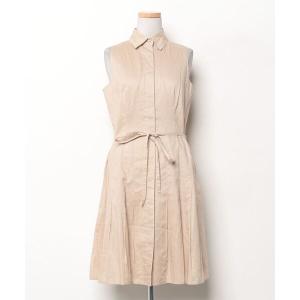 「OLD ENGLAND」 ノースリーブワンピース 38 ベージュ レディース