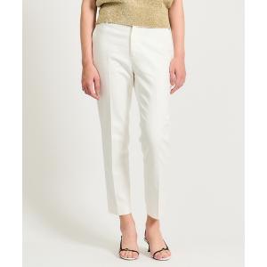 スラックス パンツ ESTNATION / コットンレーヨン スリムパンツ レディース