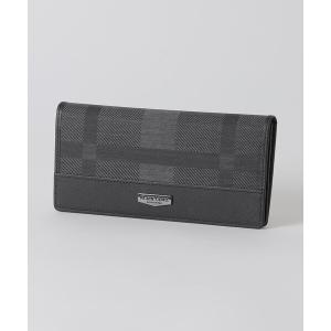 財布 「一部店舗限定」シャドークレストブリッジチェックロングウォレット メンズ