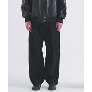 ジーンズ Cargo Extra Wide Denim Pants with Long Belt メンズ レディース