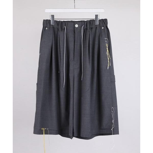 パンツ DISCOVERED SUMMER WOOL LOOPING WIDE SHORTS メンズ