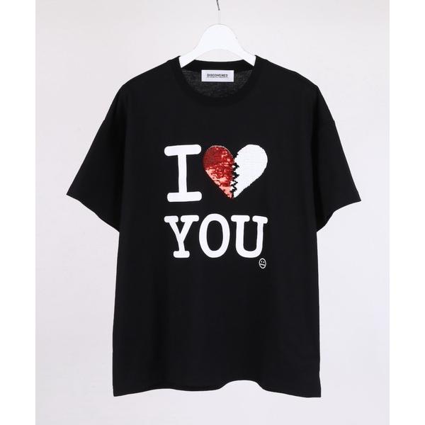 tシャツ DISCOVERED I LOVE＆HATE SEQUINS DAMAGE TEE メンズ...
