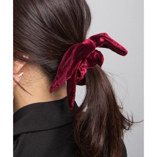 シュシュ ビッグ リボン ベロア シュシュ