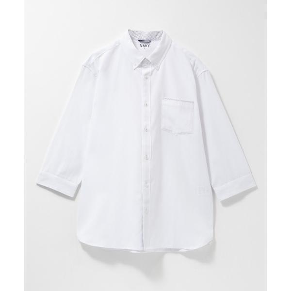 シャツ NAVY オックスフォード ボタンダウン７分袖シャツ メンズ レディース