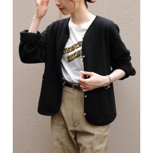 ジャケット ノーカラージャケット THE SHINZONE/シンゾーン　ウールニットジャケット　WOOL KNIT JACKET レディース