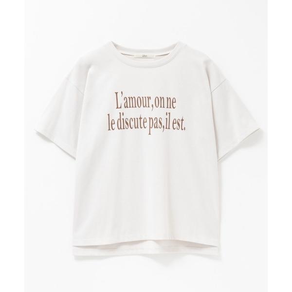 tシャツ Idnes L'amour ロゴ プリントTシャツ レディース