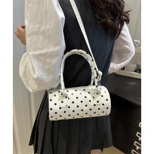LA VORAGINE（ラ ヴォラジネ） ボストンバッグ ドット水玉柄ボストン