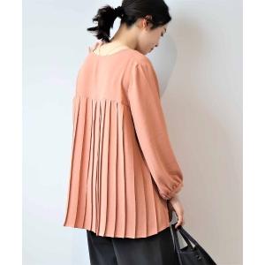 ブラウス シャツ 「L〜5L 大きいサイズ」Vネックバックプリーツブラウス レディース