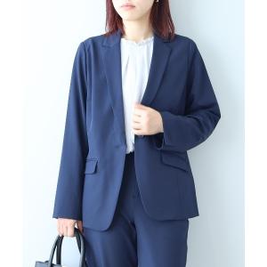 ジャケット テーラードジャケット 「イージーケア」「L〜5L 大きいサイズ」コンパクトツイルストレッチテーラードジャケット レディース