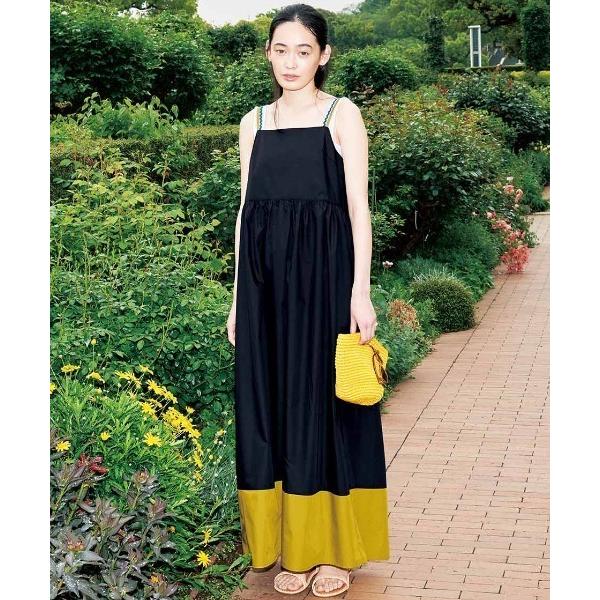 ワンピース ＢＲＡＮＤ　ＮＥＷ　ＭＩＸ　ＳＴＹＬＥ　旅で着映える　しわになりにくいバイカラーキャミワ...